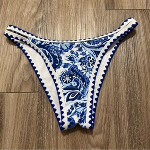 Paisley Blue and White Bikini Bottom